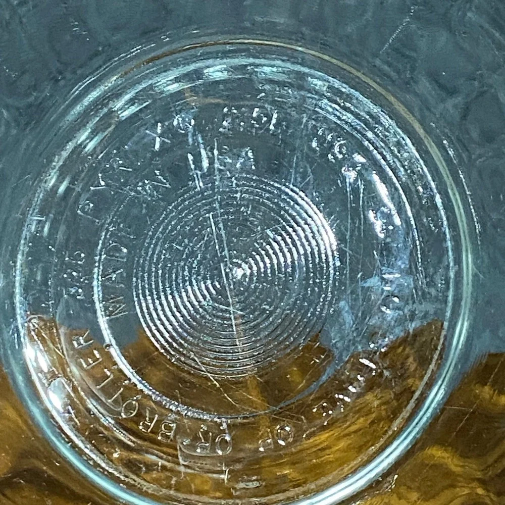 Pyrex 325 Clear‎ Glass Ribbed Mixing Bowl 2.5L Made in USA Vintage Kitchenware